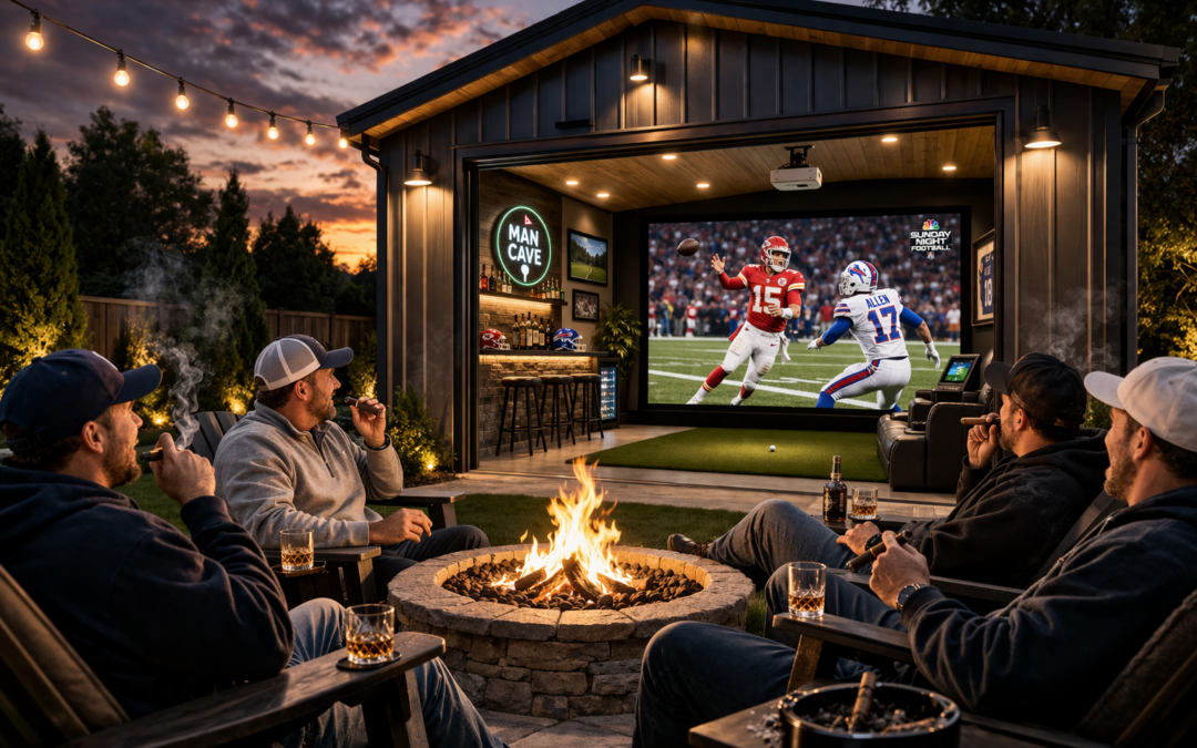 The Ultimate Backyard Man Cave: Golf, Movies, and More
